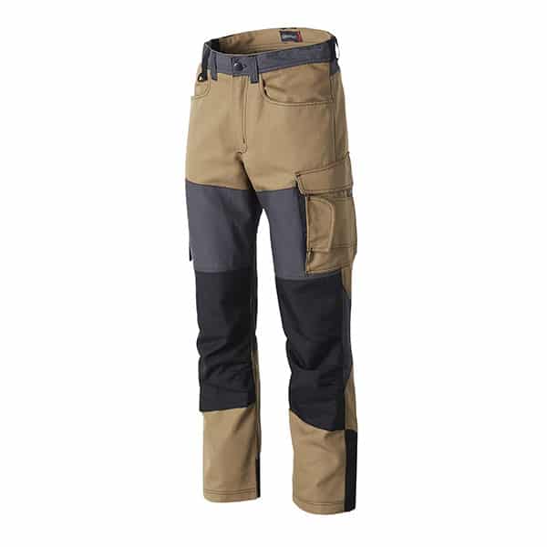 Pantalon de travail Genouillères Outforce Elite Molinel vue de coté avant beige