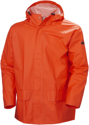 Veste de pluie imperméable Mandal - Helly Hansen vue de face orange