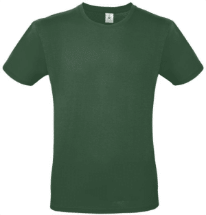 T-shirt homme col rond E150 B&C vert vue de face