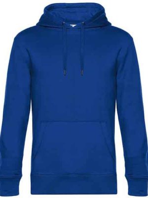 Sweat capuche King B&C vue de face bleu