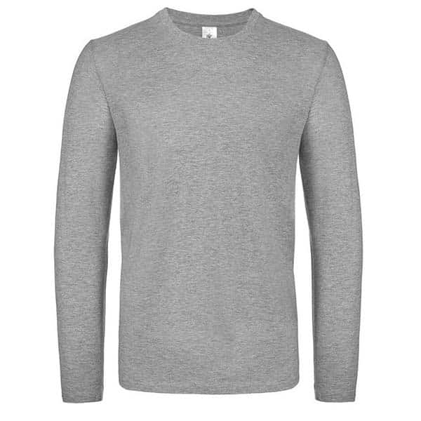 T-shirt homme manches longues 100% coton