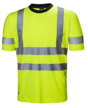 T-shirt haute visibilité Addvis Helly Hansen vue de face jaune