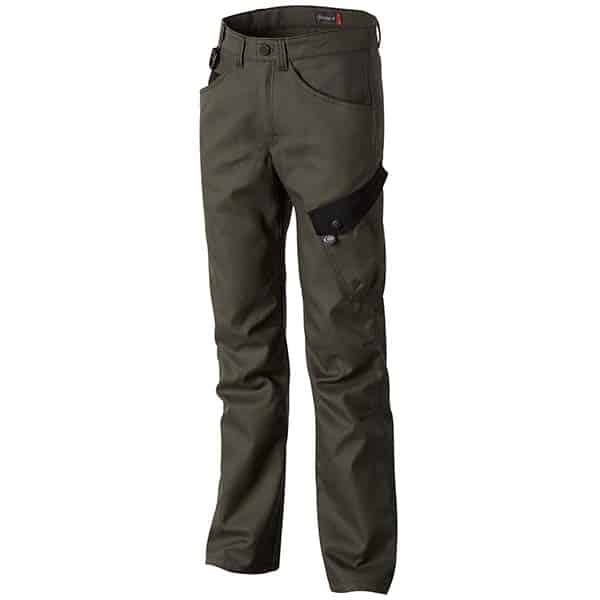 Pantalon de travail Naturtech Life Molinel vue de coté vert kaki