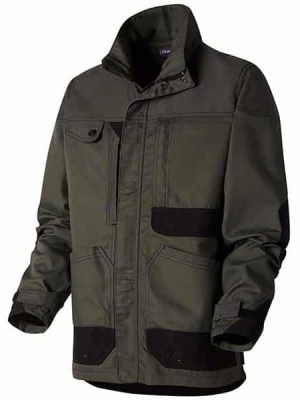 Veste de travail Naturtech Molinel vue de face vert kaki
