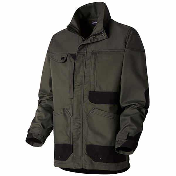Veste de travail Naturtech Molinel vue de face vert kaki