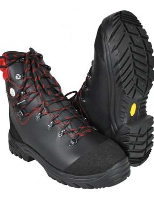 Chaussures forestière Tilia CL 2 - Francital vue de face noir rouge