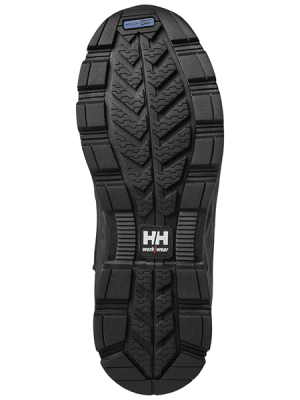 Chaussures de travail montantes d'hivers Oxford SZ S3 HT Helly Hansen vue de la semelle noir