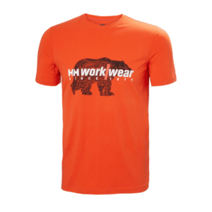 T-shirt de travail logo Helly Hansen vue de face orange