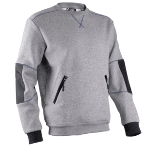 Sweat col rond Hato Coverguard vue de face gris