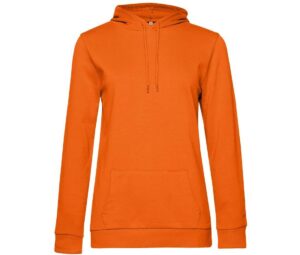 Sweat Ă capuche femme B&C vue de face orange