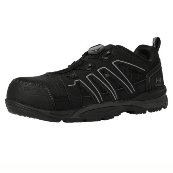 Sandale de sécurité basses Manchester BOA S3 Helly Hansen vue de coté noir