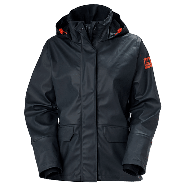 Veste de pluie imperméable femme Luna - Helly Hansen vue de face noir