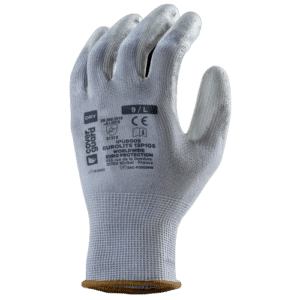 Gants enduis Eurolite 13P105 10 pièces Coverguard vue du dos de la main gris