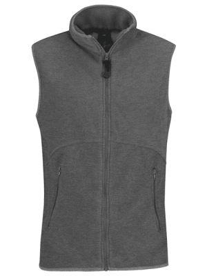 Gilet polaire homme B&C vue de face gris