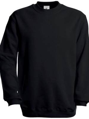 Sweat col rond Set In B&C vue de face noire