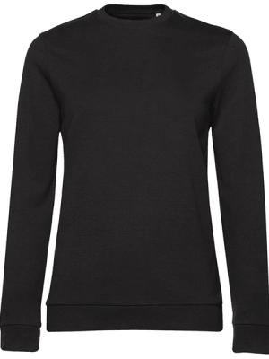 Sweat col rond femme Set in B&C vue de face noir