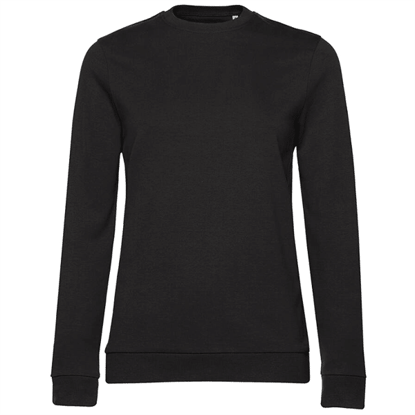 Sweat col rond femme Set in B&C vue de face noir