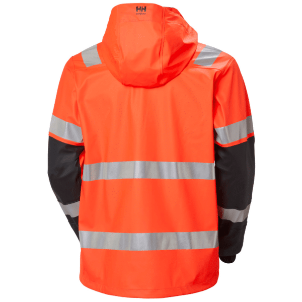 Veste de pluie haute visibilité Alna 2.0 - Helly Hansen vue de dos orange