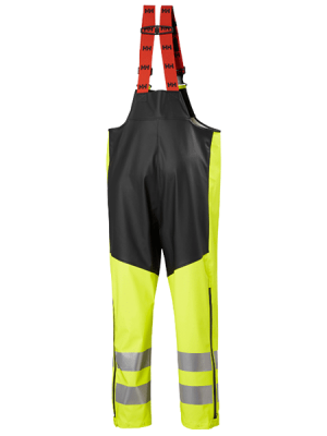 Cotte de pluie haute visibilité Alna 2.0 Helly Hansen vue de face jaune noir