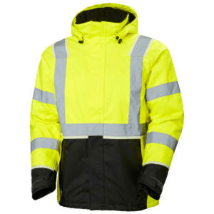 Parka haute visibilité d’hiver UC-ME Helly Hansen vue de face jaune