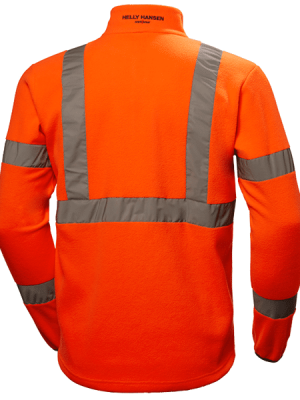 Polaire haute visibilité Addvis Helly Hansen vue dos orange