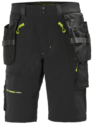 Short de travail Magni Construction - Helly Hansen vue face noir