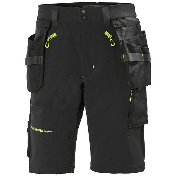 Short de travail Magni Construction - Helly Hansen vue face noir