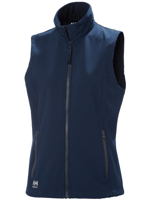 Softshell sans manche W Manchester 2.0 Helly Hansen vue de face bleu marine