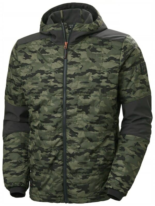 Veste de travail à capuche Kensington Helly Hansen vue de face motif militaire