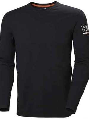 T-shirt manches longues Kensington Helly Hansen vu de face noire