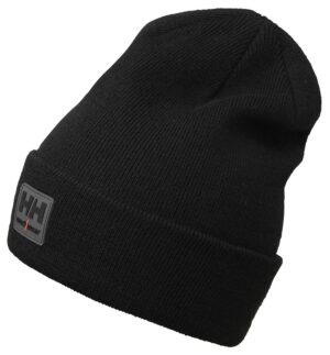 Bonnet tricoté revers Kensington - Helly Hansen vue de face noir