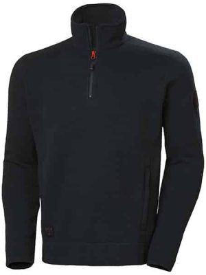 Polaire de travail demi zip Kensington Helly Hansen vue de face noir