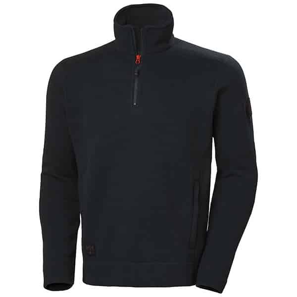 Polaire de travail demi zip Kensington Helly Hansen vue de face noir