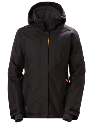 Veste de travail hiver femme Luna - Helly Hansen vue de face noir