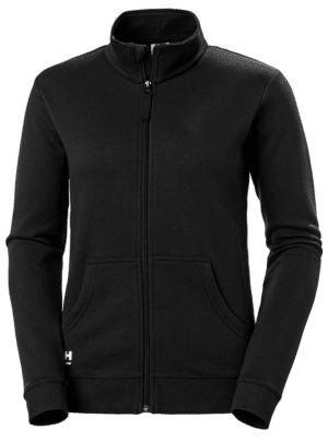 Sweat zippé femme W Manchester Helly Hansen vu de face noir