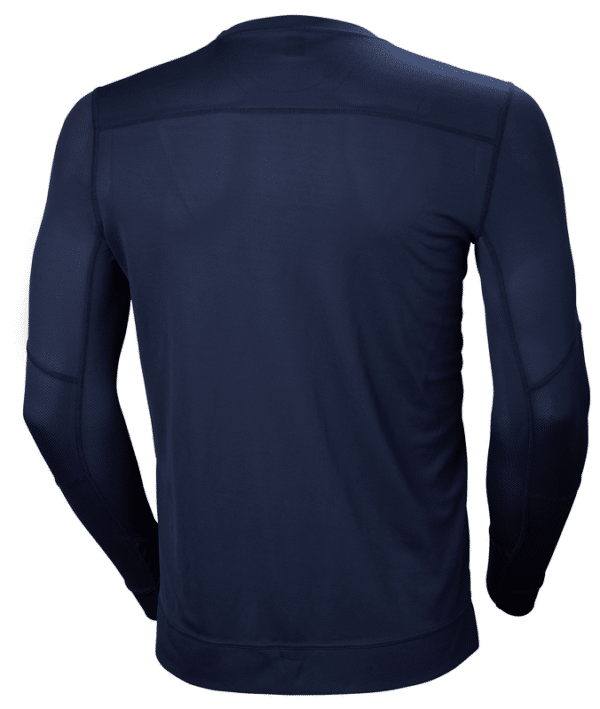 Sous Vêtement thermique col rond Lifa Helly Hansen vue face bleu