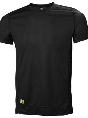 Sous vêtement thermique t-shirt Lifa - Helly Hansen vue face noir