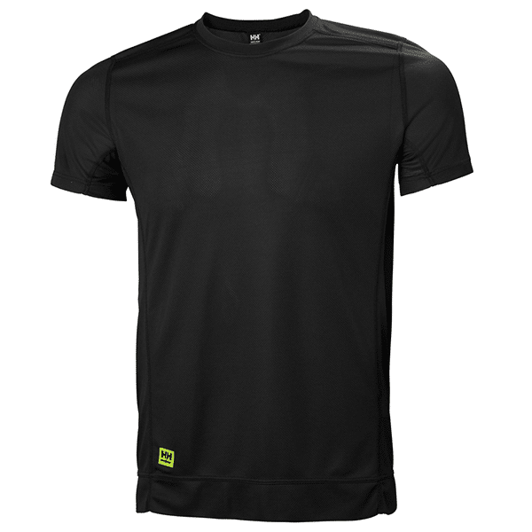 Sous vêtement thermique t-shirt Lifa - Helly Hansen vue face noir