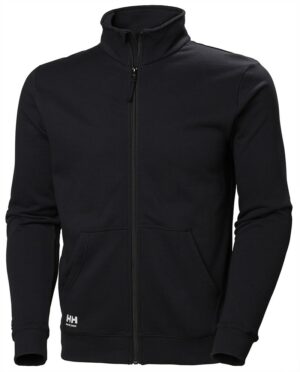Sweat zippé Manchester Helly Hansen vu de face noir