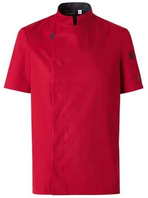 Veste de cuisine Homme manches courtes Shade Molinel vue de face rouge