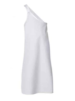 Tablier Boucher Charcutier Parisien TBP Molinel vue de coté blanc