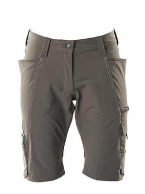 Short de travail Accelerate Stretch Mascot gris vue de face