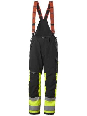 Salopette haute visibilité d’hiver Alna 2.0 CL 1 - Helly Hansen vue face gris vert