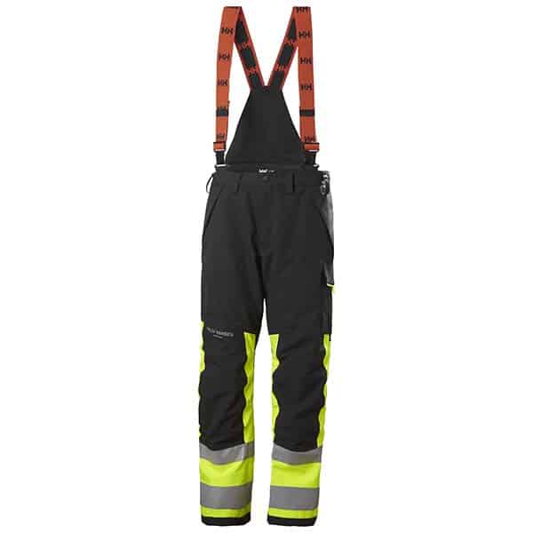 Salopette haute visibilité d’hiver Alna 2.0 CL 1 - Helly Hansen vue face gris vert