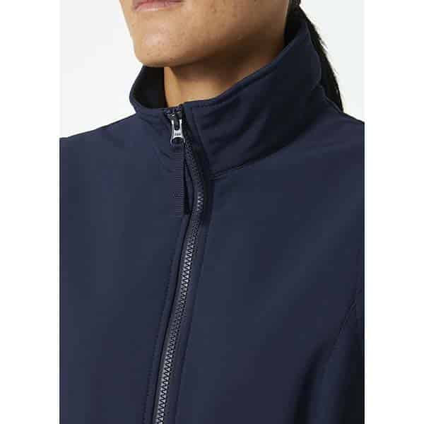 Softshell sans manche W Manchester 2.0 Helly Hansen vue zoomée sur zip bleu marine