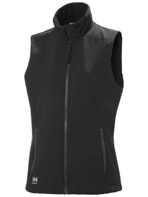 Softshell sans manche W Manchester 2.0 Helly Hansen vue de face noir