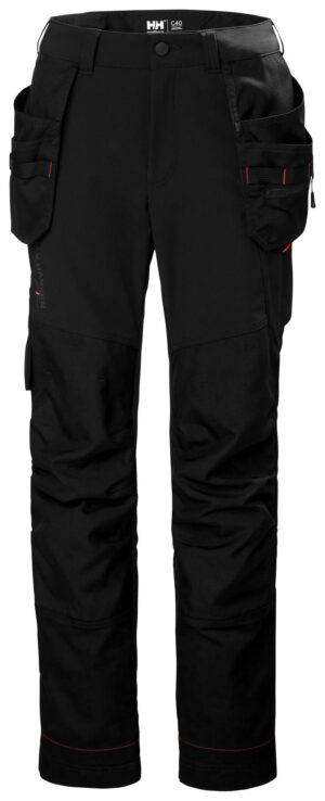 Pantalon de travail femme W Luna BRZ Construction Helly Hansen vue de face noir