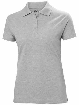 Polo travail femme W Manchester Classic Helly Hansen vue de face gris