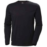 T-shirt manches longues Classic Helly Hansen noir vue de face