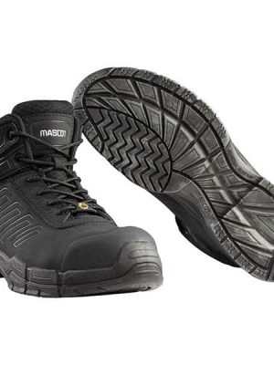 Chaussures de sécurité montantes Trivor S3 Mascot vue de face noir